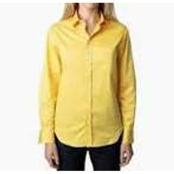 NWT Zadig & Voltaire Taskiz Pop Sun Yellow Cotton Button Down Shirt Size Small - Picture 10 of 10